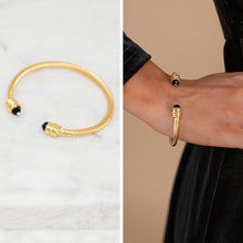 Load image into Gallery viewer, Be Fabulous Jet Black Cuff Bracelet
