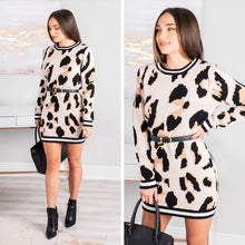 Load image into Gallery viewer, Feel The Fun Brown Leopard Sweater Dress
