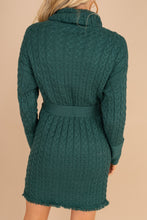 Load image into Gallery viewer, Check Your Calendar Green Sweater Dress
