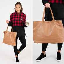Load image into Gallery viewer, You Gotta Move On Cognac Brown Oversized Tote
