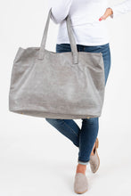Load image into Gallery viewer, You Gotta Move On Gray Oversized Tote
