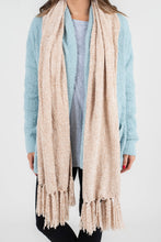 Load image into Gallery viewer, Beautiful New Day Cream White Chenille Scarf
