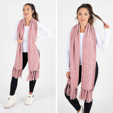 Load image into Gallery viewer, Beautiful New Day Mauve Pink Chenille Scarf
