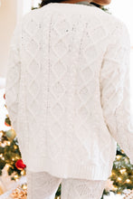 Load image into Gallery viewer, Cozy Winter Nights Snow White Cable Knit Cardigan
