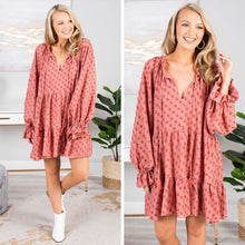 Load image into Gallery viewer, Take The Leap Coral Pink Polka Dot Dress
