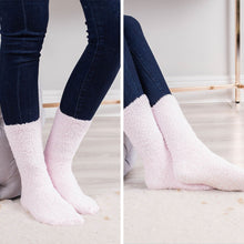 Load image into Gallery viewer, Walk On The Cozy Side Pink Fuzzy Socks
