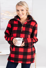 Load image into Gallery viewer, On The Hunt Red Buffalo Plaid Pullover

