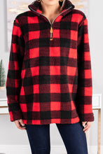 Load image into Gallery viewer, On The Hunt Red Buffalo Plaid Pullover
