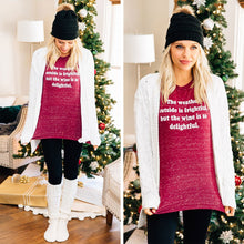 Load image into Gallery viewer, The Wine Is So Delightful Maroon Marble Graphic Tee
