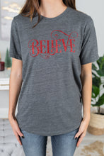 Load image into Gallery viewer, You Gotta Believe Asphalt Gray Graphic Tee
