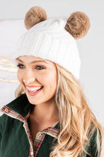 Load image into Gallery viewer, All About It Ivory White Pompom Beanie
