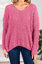 Load image into Gallery viewer, The Look Mauve Pink Chenille Sweater
