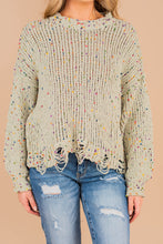 Load image into Gallery viewer, Gather Round Sage Green Confetti Sweater
