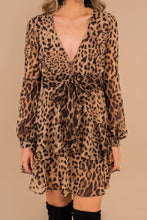 Load image into Gallery viewer, Let's Meet Up Brown Leopard Dress
