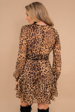 Load image into Gallery viewer, Let's Meet Up Brown Leopard Dress
