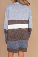 Load image into Gallery viewer, In The Clear Gray Colorblock Sweater Dress
