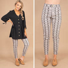 Load image into Gallery viewer, As You Wish Mauve Pink Snake Jeans
