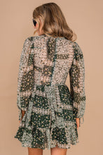 Load image into Gallery viewer, Girl About Town Forest Green Peasant Dress
