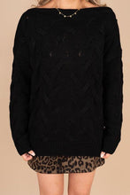 Load image into Gallery viewer, You Need Me Black Wide Neck Sweater
