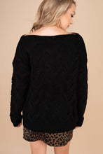 Load image into Gallery viewer, You Need Me Black Wide Neck Sweater
