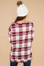 Load image into Gallery viewer, Feel Your Love Burgundy Red Plaid Tunic
