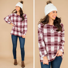 Load image into Gallery viewer, Feel Your Love Burgundy Red Plaid Tunic
