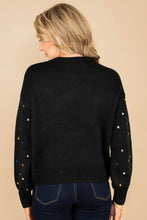 Load image into Gallery viewer, Reveal Your Joy Black Polka Dot Sweater
