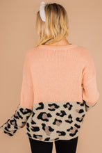 Load image into Gallery viewer, You've Got The Look Salmon Pink Leopard Sweater

