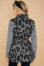 Load image into Gallery viewer, Now You Understand Charcoal Gray Leopard Jacket
