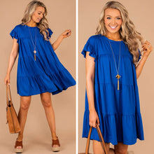 Load image into Gallery viewer, Living For Love Royal Blue Tiered Dress
