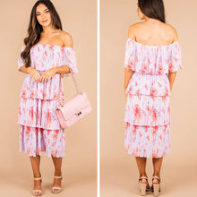 Load image into Gallery viewer, Picture Perfect Lavender Purple Floral Midi Dress
