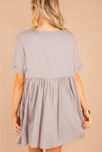Load image into Gallery viewer, Keeping You Happy Ash Gray Babydoll Dress
