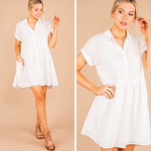 Load image into Gallery viewer, Here Comes The Fun White Babydoll Dress
