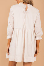 Load image into Gallery viewer, Stay Sweet Natural White Ruffled Dress
