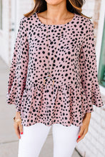 Load image into Gallery viewer, At All Hours Light Mauve Pink Leopard Top
