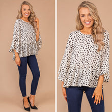 Load image into Gallery viewer, At All Hours Cream White Leopard Top
