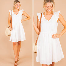 Load image into Gallery viewer, Give Love Ivory White Babydoll Dress
