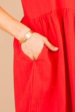 Load image into Gallery viewer, Give Love Red Babydoll Dress
