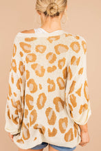 Load image into Gallery viewer, It's All I Want Cream And Taupe Leopard Sweater

