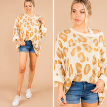 Load image into Gallery viewer, It's All I Want Cream And Taupe Leopard Sweater
