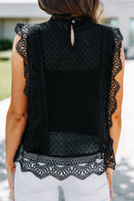 Load image into Gallery viewer, Show You Care Black Swiss Dot Top
