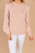 Load image into Gallery viewer, All That You Need Blush Pink Pompom Sweater
