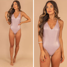 Load image into Gallery viewer, Shine On Brown Metallic One Piece Swimsuit
