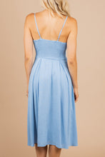 Load image into Gallery viewer, Let's Have Fun Denim Blue Midi Dress

