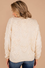 Load image into Gallery viewer, This Is Love White Pompom Sweater
