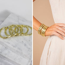 Load image into Gallery viewer, What I'm Thinking Gold Bracelet Set
