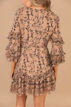 Load image into Gallery viewer, Only You Mocha Brown Floral Dress
