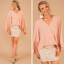 Load image into Gallery viewer, Feeling So Fab Blush Pink Bubble Sleeve Top
