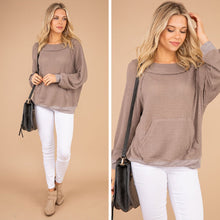 Load image into Gallery viewer, Case Closed Mocha Brown Waffle Top
