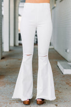 Load image into Gallery viewer, Feeling The Love White Flare Jeggings
